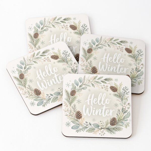 Item preview, Hello Winter Botanical Wreath designed and sold by Ioanna-Studio.