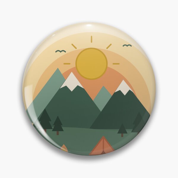 Item preview, Retro Mountain Trail Badge Camping Adventure Patch designed and sold by AHK18.