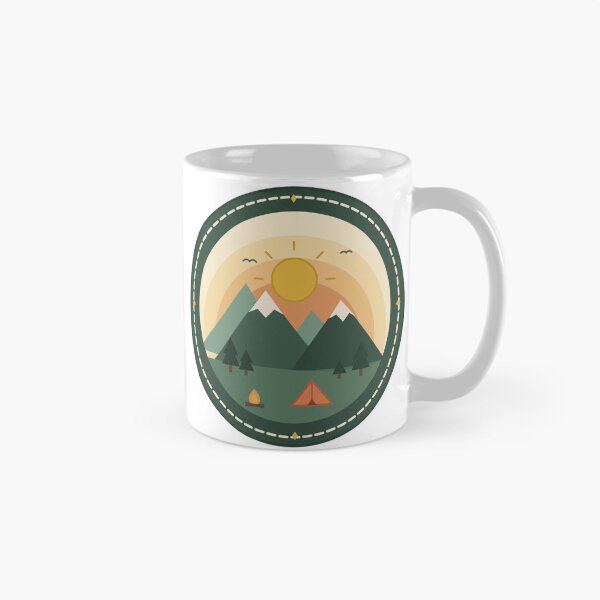 Item preview, Retro Mountain Trail Badge Camping Adventure Patch designed and sold by AHK18.