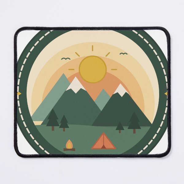 Item preview, Retro Mountain Trail Badge Camping Adventure Patch designed and sold by AHK18.