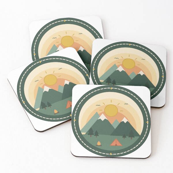 Item preview, Retro Mountain Trail Badge Camping Adventure Patch designed and sold by AHK18.