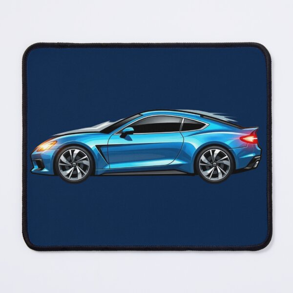 Item preview, Electric Blue Sports Car Vector Art Poster designed and sold by Nexus Space.