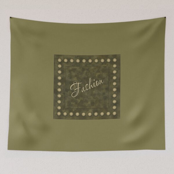 Item preview, The inscription “Fashion” in a frame of spheres on a cloudy background of brown color designed and sold by Cherevan.
