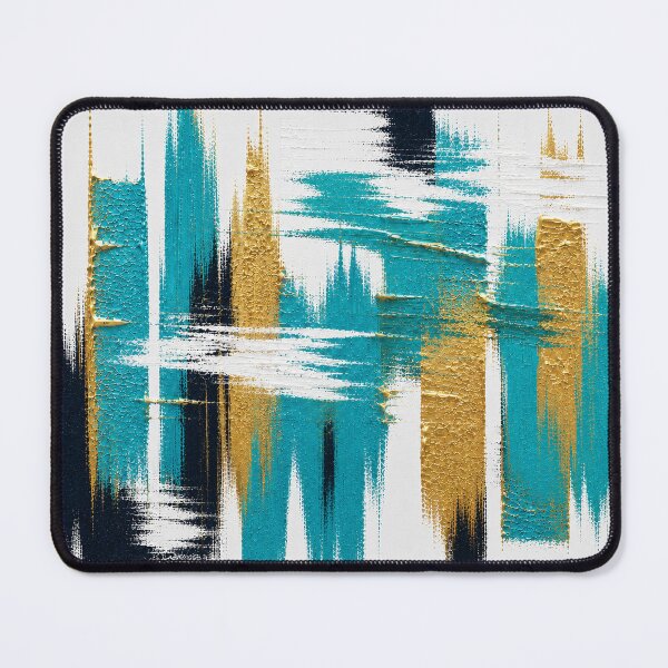 Item preview, Gold & Teal Skyline – Modern Abstract Cityscape designed and sold by Ingorgia Studio.
