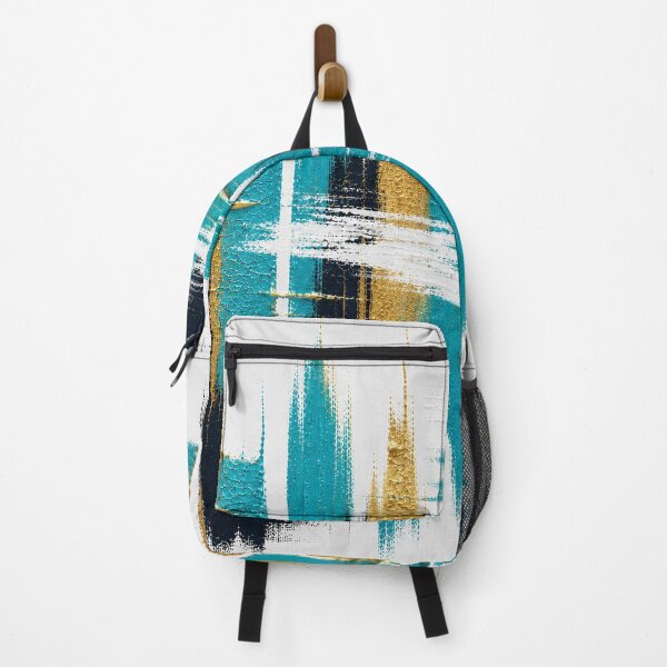 Item preview, Gold & Teal Skyline – Modern Abstract Cityscape designed and sold by Ingorgia Studio.