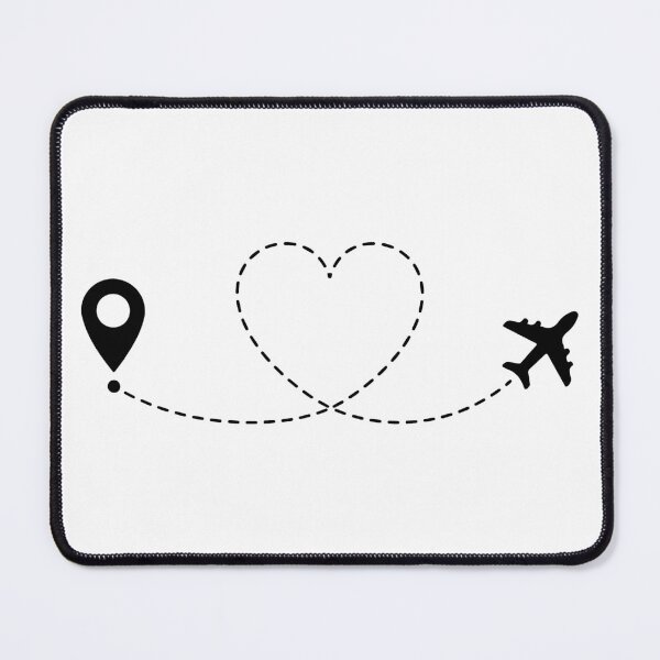 Item preview, Airplane Travel Heart Trail with Location Pin Wanderlust Gift designed and sold by raedattia.
