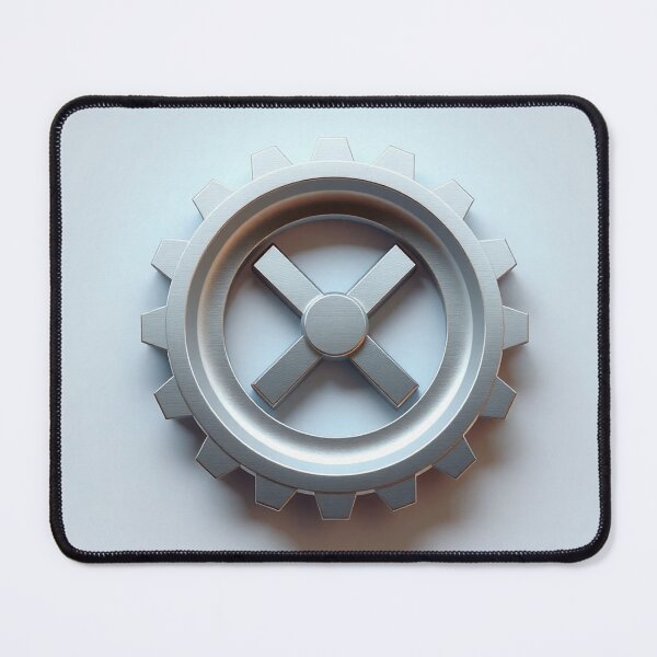 Item preview, Sleek Metallic Gear Mechanical Engineering Icon designed and sold by IntelliMindDesigns.