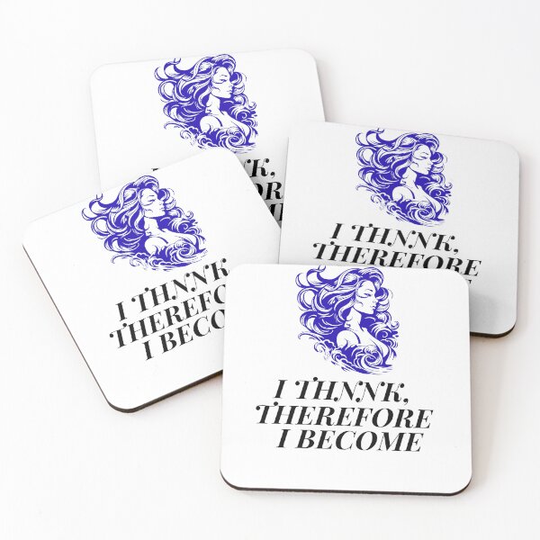 Item preview, I Think, Therefore I Become | Mindset & Personal Growth Quote designed and sold by Miss Lotus Studio.