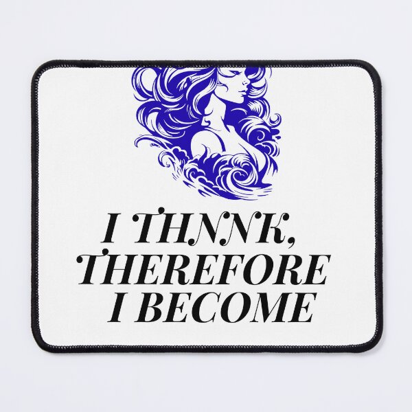 Item preview, I Think, Therefore I Become | Mindset & Personal Growth Quote designed and sold by Miss Lotus Studio.