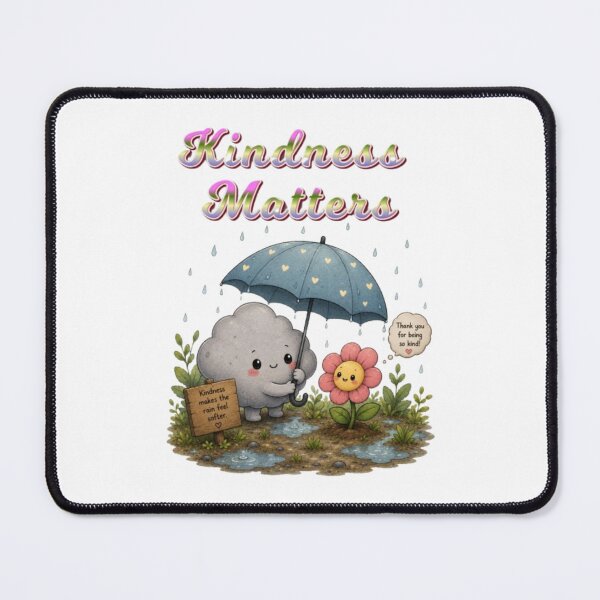 Item preview, Kindness Matters Cute Cloud Holding Umbrella for Flower Art designed and sold by Miheerala.
