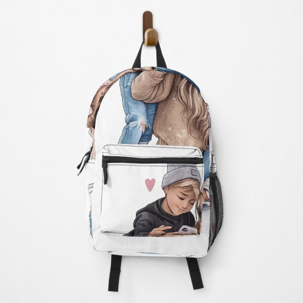 Item preview, Stylish Mom and Kids Illustration designed and sold by ⭐ AURA STUDIO.