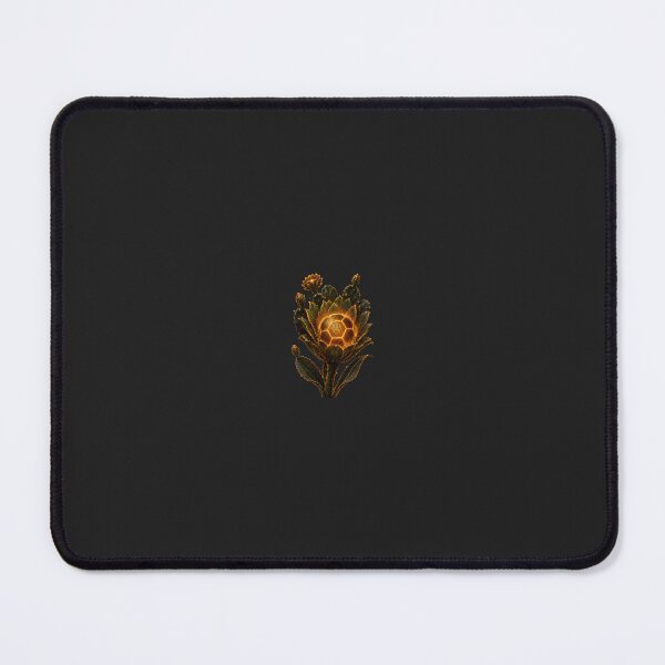 Item preview, Golden Mexico Soccer Flower with Nopal Cactus | Aztec Botanical Digital Illustration designed and sold by MonsoonInkX.