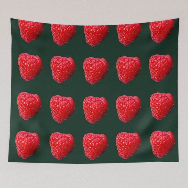 Item preview, Raspberry on green background  designed and sold by happytraveller1.