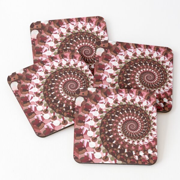 Item preview, Maroon and Pink Polka Dot Spiral Fractal Abstract designed and sold by pinkal.