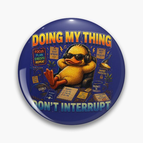 Item preview, Doing My Thing Don't Interrupt Funny Duck T-Shirt | Introvert Duck | Chill Duck Cartoon | Productivity Meme | Cute Streetwear designed and sold by FunkyVista.