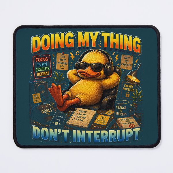 Item preview, Doing My Thing Don't Interrupt Funny Duck T-Shirt | Introvert Duck | Chill Duck Cartoon | Productivity Meme | Cute Streetwear designed and sold by FunkyVista.