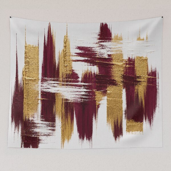 Item preview, Burgundy Skyline – Modern Abstract Cityscape designed and sold by Ingorgia Studio.