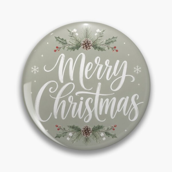 Item preview, Merry Christmas Botanical Calligraphy designed and sold by Ioanna-Studio.