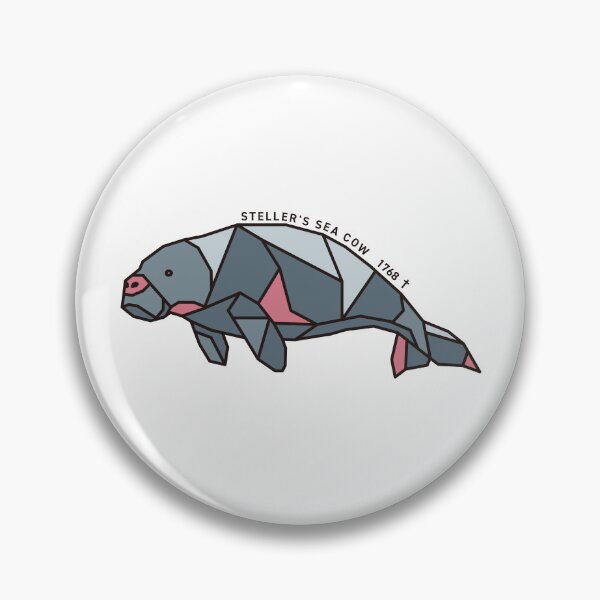 Item preview, Geometric Steller's Sea Cow - Dusty Rose Accent designed and sold by AnimalsKnowAll.