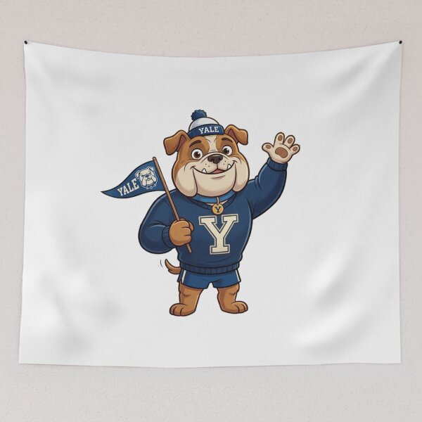 Artikelvorschau, Yale Bulldog Maskottchen-Cartoon College-Spirit entworfen und verkauft von ExploreAura Studio.