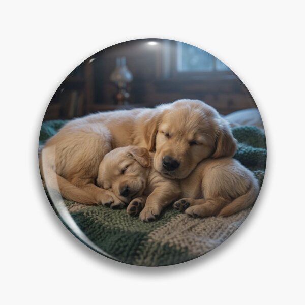 Item preview, ​Sleeping Golden Retriever Puppies. designed and sold by JoyNest = "The nest of joy".