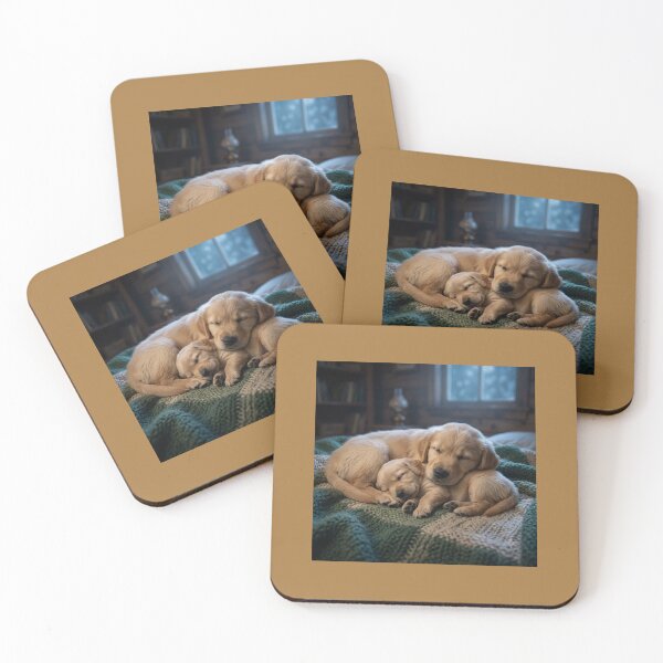 Item preview, ​Sleeping Golden Retriever Puppies. designed and sold by JoyNest = "The nest of joy".