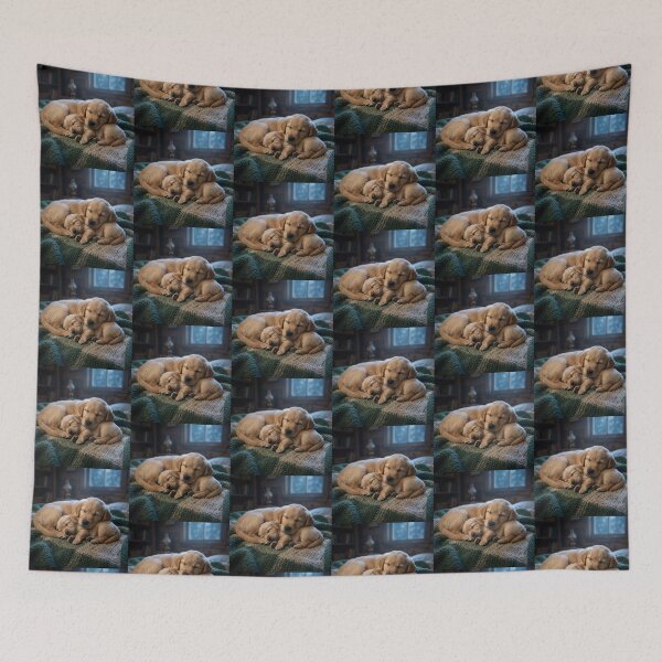 Item preview, ​Sleeping Golden Retriever Puppies. designed and sold by JoyNest = "The nest of joy".