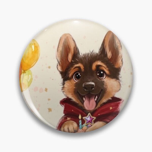 Item preview, Cute German Shepherd Puppy Birthday Card - Magical Happy Birthday Dog designed and sold by SilentFlower.