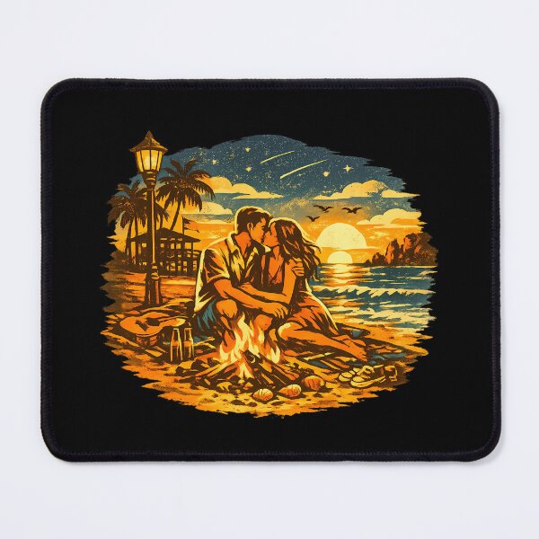 Item preview, Surf Couple Vintage Beach Vacation Couple designed and sold by OliviaHayesArt.