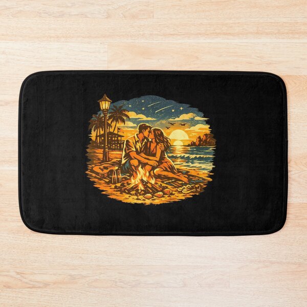 Item preview, Surf Couple Vintage Beach Vacation Couple designed and sold by OliviaHayesArt.