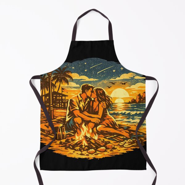 Item preview, Surf Couple Vintage Beach Vacation Couple designed and sold by OliviaHayesArt.