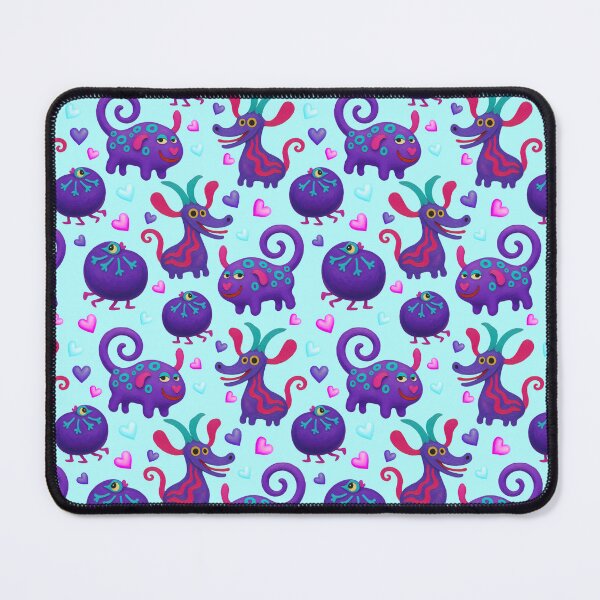 Item preview, Stay Weird Society - Whimsical Fantasy Creatures Seamless Pattern designed and sold by PatykArt.