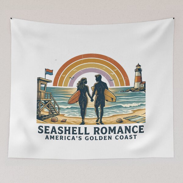Item preview, Surf Couple Anniversary Beach Trip Gift for Couples designed and sold by OliviaHayesArt.