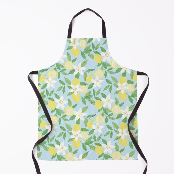 Item preview, Lemon Blossom Pattern Citrus Floral Blue Botanical Summer Design designed and sold by anigui.