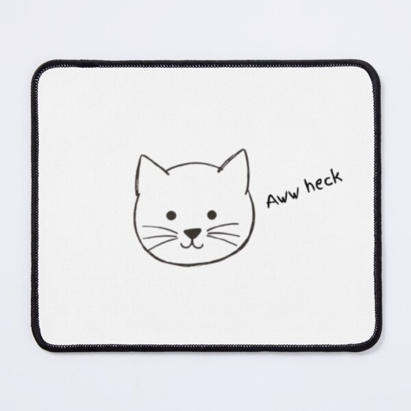 Item preview, Aww Heck Funny Cat Face Line Art Sticker | Cute Minimalist Cat Drawing designed and sold by HOODYBUDSTYLES.