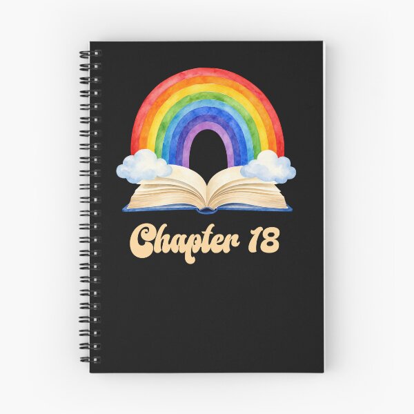 Item preview, CHAPTER 18 Watercolor Rainbow Open Book 18th Birthday  designed and sold by JaymeOctober.