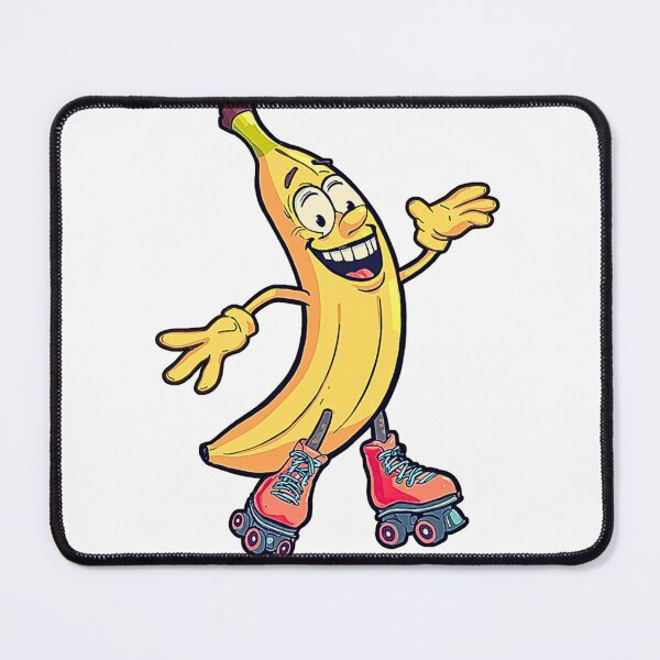 Item preview, Rolling Through Life – Funny Banana on Roller Skates Retro Cartoon T-Shirt Design designed and sold by MerchWSzpilkach.
