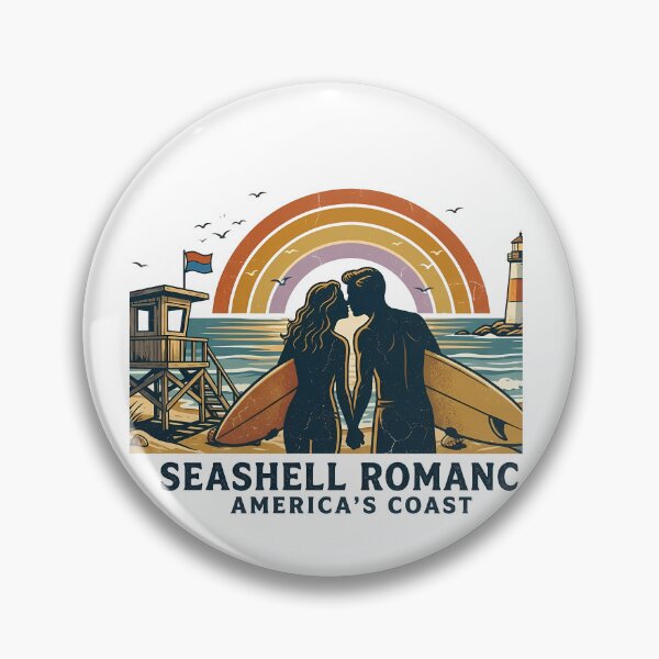 Item preview, Ocean Breeze Vintage Beach Vacation Couple designed and sold by OliviaHayesArt.