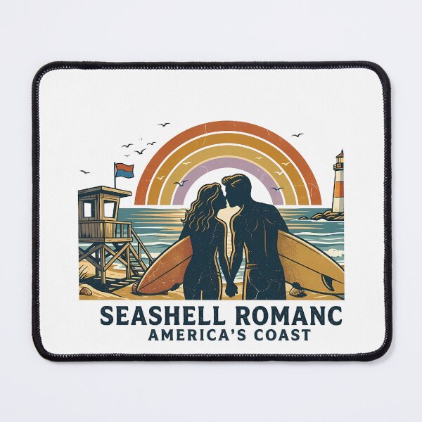 Item preview, Ocean Breeze Vintage Beach Vacation Couple designed and sold by OliviaHayesArt.