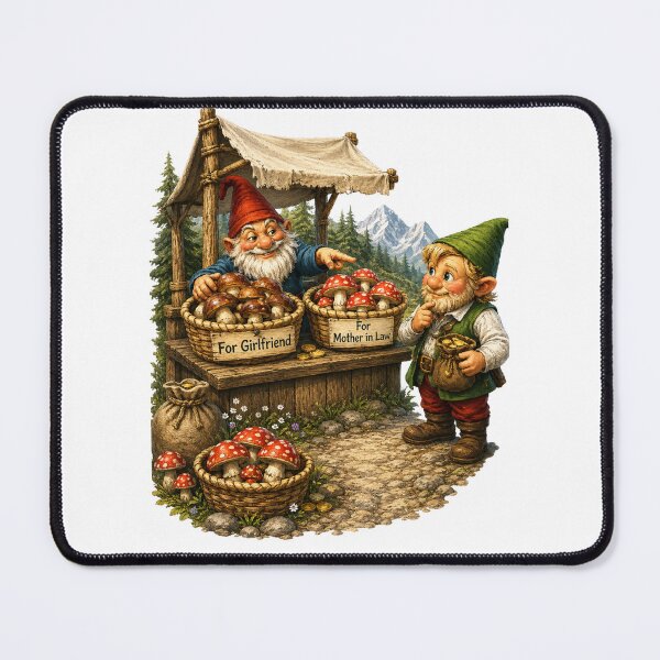 Item preview, Funny Gnome Mushroom Seller – For Your Girlfriend & For Your Mother-in-Law | Forest Humor designed and sold by Alpine-Ink.