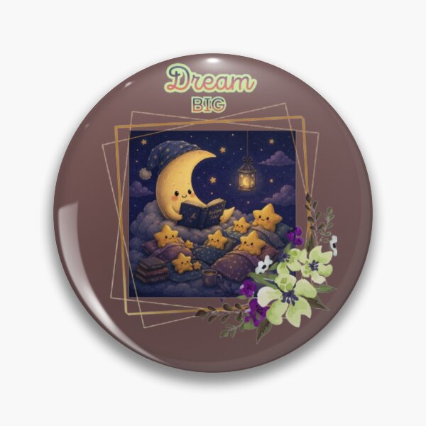 Item preview, Dream Big Cute Moon Reading Bedtime Tales to Stars Art designed and sold by Miheerala.