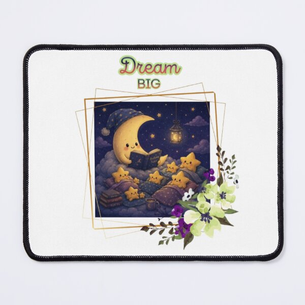 Item preview, Dream Big Cute Moon Reading Bedtime Tales to Stars Art designed and sold by Miheerala.