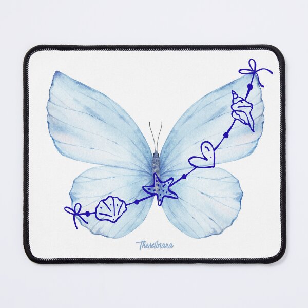 Item preview, Blue Butterfly and Shells - Coastal Dream designed and sold by Theselinara.