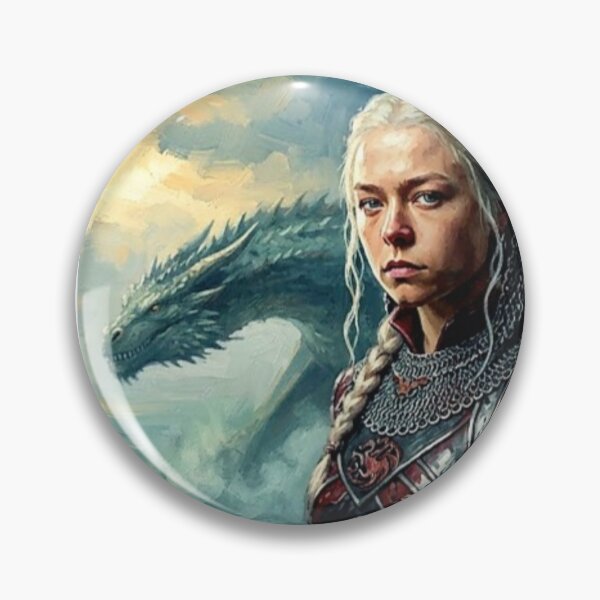 Item preview, House of the Dragon Retro Fantasy Rhaenyra Targaryen Castle Wall Tribute Art Movie Poster designed and sold by Art's Diner.