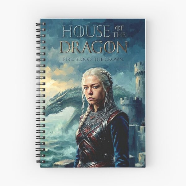Item preview, House of the Dragon Retro Fantasy Rhaenyra Targaryen Castle Wall Tribute Art Movie Poster designed and sold by Art's Diner.