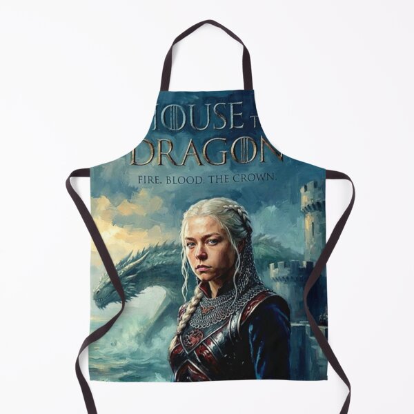 Item preview, House of the Dragon Retro Fantasy Rhaenyra Targaryen Castle Wall Tribute Art Movie Poster designed and sold by Art's Diner.