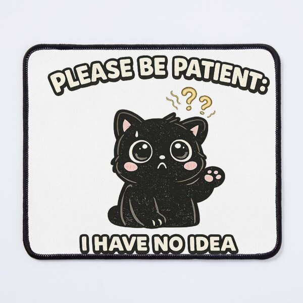 Item preview,  Please Be Patient I Have No Idea Cat Funny Kawaii Shirt Relatable Humor Gift Cat Lover Tee Cute Cat  designed and sold by Moonveil_Studio.