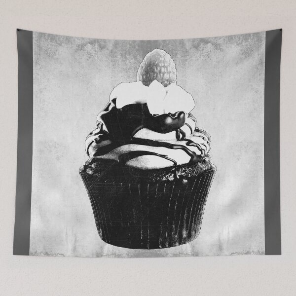 Item preview, Dark Chocolate Cupcake Raspberry Illustration designed and sold by Ghoul Enterprises.