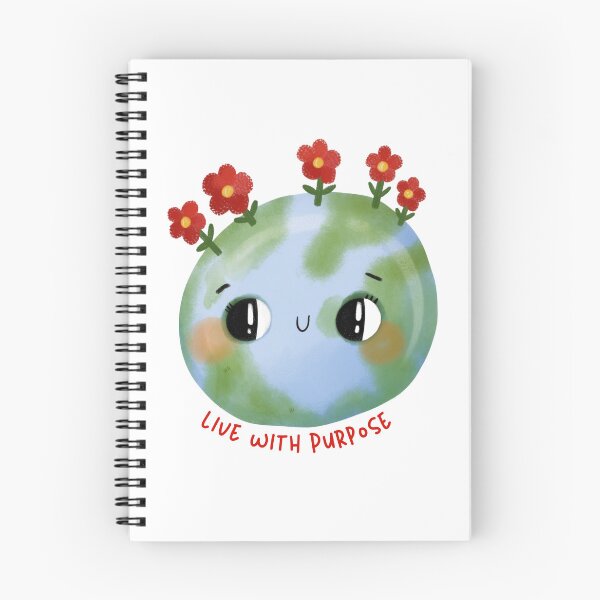Item preview,  ‏    Kawaii Earth Live With Purpose designed and sold by Rosaglauca.