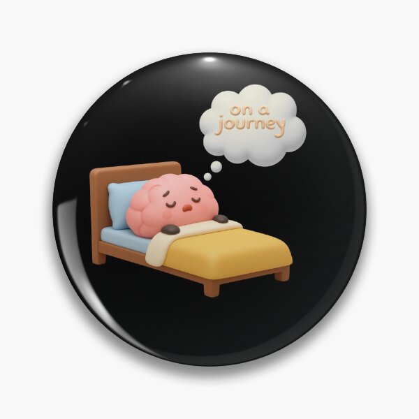 Item preview, On A Journey Cute 3D Sleeping Brain Sticker designed and sold by thazinart.